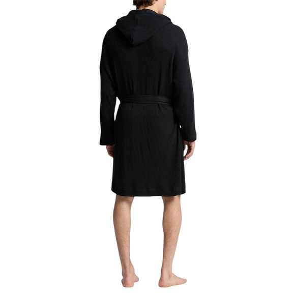 Polo Ralph Lauren Mens Thermal Hooded Robe Black Size L/XL NWT - Picture 3 of 7